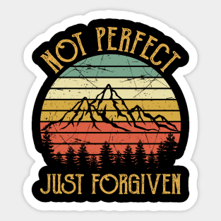 Vintage Christian Not Perfect Just Forgiven Sticker